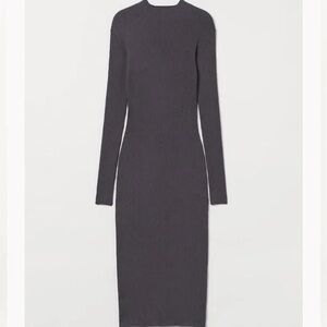 H&M Dark Gray Long Sleeve Dress
